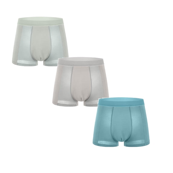 FUZHIQ Men's Lightweight Boxer Briefs 3 Pack, Breathable Mesh Smooth Underwear, Cool Fit Design for Summer Daily Wear,XXXL