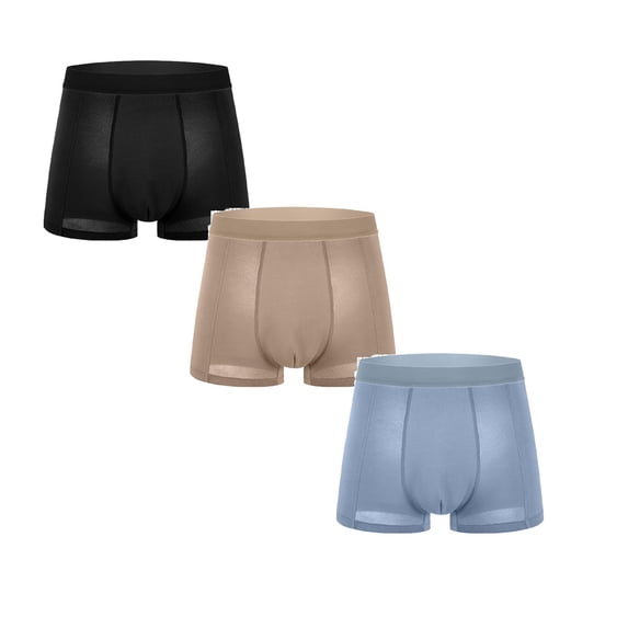 FUZHIQ Men's Lightweight Boxer Briefs 3 Pack, Breathable Mesh Smooth Underwear, Cool Fit Design for Summer Daily Wear,XXXL