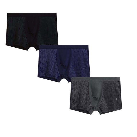 FUZHIQ Men's Performance Boxer Briefs 3 Pack, Breathable Mesh Underwear, Quick Dry Design for Athletic Gym Running Wear,XXL