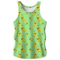 thumbnail image 1 of FUZHIQ Men's Performance Tank Tops Hawaiian Print Classic Basic O Neck Quick-Dry Shirts for Running Swim Gym Beach,M, 1 of 2