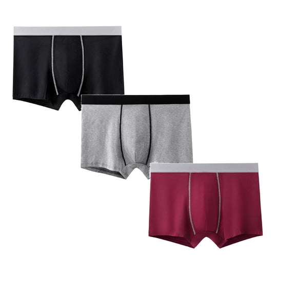 FUZHIQ Men's Seamless Boxer Briefs 3 Pack, Soft Smooth Stretchy Underwear with Non-Binding Wide Waistband for All-Day Comfort Daily Commute,XXL