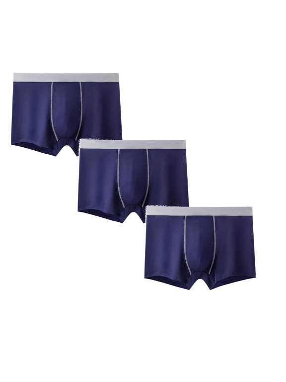 Men's Seamless Boxer Briefs 3 Pack, Soft Smooth Stretchy Underwear with Non-Binding Wide Waistband for All-Day Comfort Daily Commute,XXXL