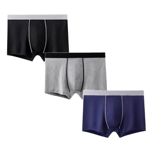 FUZHIQ Men's Seamless Boxer Briefs 3 Pack, Soft Smooth Stretchy Underwear with Non-Binding Wide Waistband for All-Day Comfort Daily Commute,XXXXL