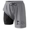 thumbnail image 1 of FUZHIQ Men's Swim Trunks Long Casual Solid Color Quick-Dry Spring Break Swim Trunks with Soft Mesh Lining Anti-Chafe Summer Swimwear,S, 1 of 5