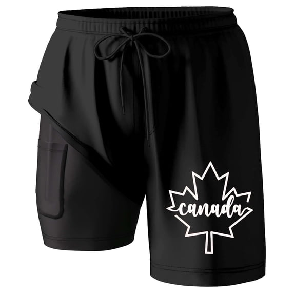 FUZHIQ Men's Swim Trunks Long Lightweight Floral Swim Trunks Quick-Dry Pool Swimming Trunks with Compression Liner Anti-Chafe Summer Swimwear,L
