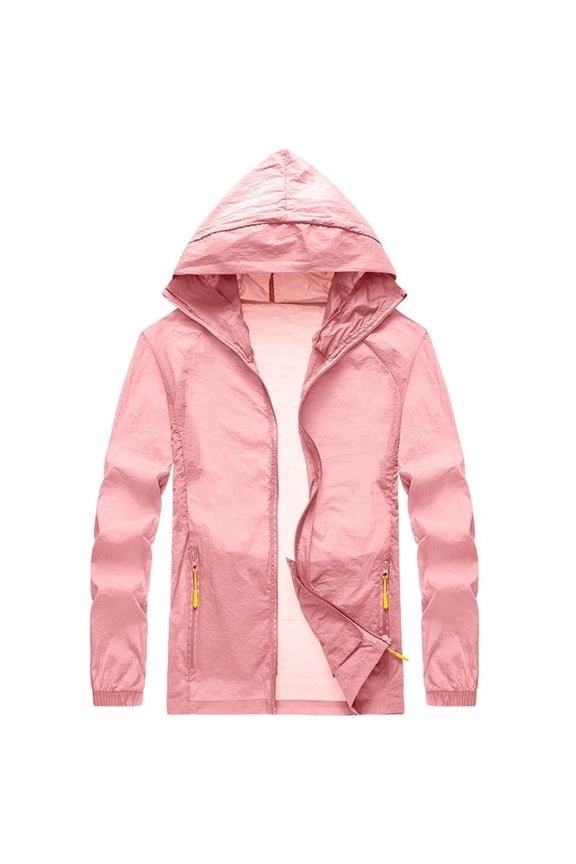 Men's UPF 50+ Sun Protection Ultra Thin Sheer Hooded Jacket, Packable Lightweight Quick Dry Water Resistant Coat, Outwear for Beach Swimming Outdoor Travel,M
