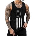thumbnail image 1 of FUZHIQ Men's Vintage Distressed American Flag Tank Top 4th of July Sleeveless Muscle Shirt Minimalist Design Casual Breathable Vest for Gym Daily Summer Wear,M, 1 of 5