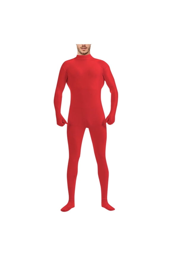 Men's and Women's Spandex Open Face Bodysuit Costume Adult Stretchy Halloween Cos Body Suit Suit Outfits