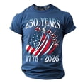 thumbnail image 1 of FUZHIQ Mens 250th Anniversary Usa Shirts Usa Flag Print Cotton Blend 4th Of July Shirt Classic Basic 250 Years Birthday Patriotic Tops, 1 of 6