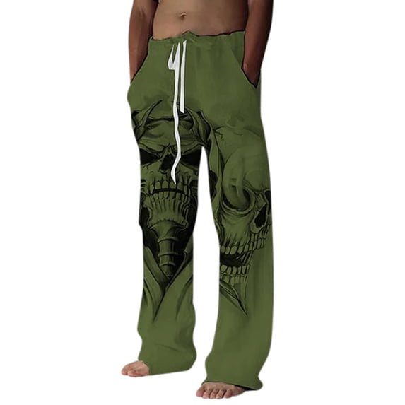 FUZHIQ Mens Black Pants Casual Fashion Loose Fit No Restriction Indoor & Outdoor All Season Wear