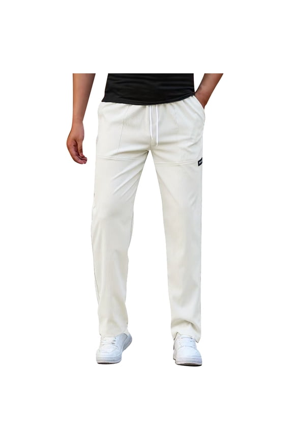 Mens Plus Size Pants Classic Basic Loose Fit Elastic Waist Gym Running Lounge Daily Wear Pants
