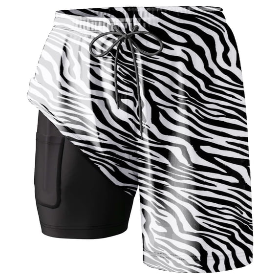 FUZHIQ Mens Swim Trunks 4xl Big and Tall Retro Athletic Palm Tree Print Quick-Dry Beach Swimming Shorts with Compression Liner Anti-Chafe Fishing Shorts for Men,XXXXXL