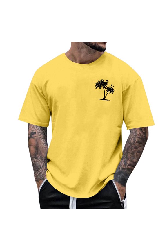Mens T Shirts Big and Tall Quality Loose Fit Round Neck Holiday Tee Short Sleeve Athletic Workout Shirts Cooling Running Shirt,S