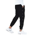 thumbnail image 1 of FUZHIQ Mens Tear Away Basketball Pants Casual Lightweight High Split Snap Button Post Surgery Sweatpants,XXXL, 1 of 7