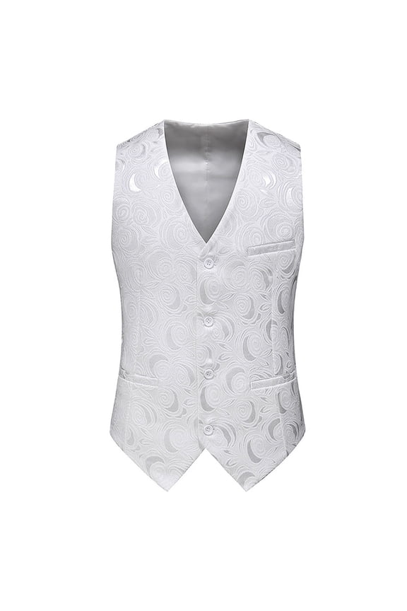 Mens Victorian Vest Steampunk Gothic Paisley Tailored Collar Waistcoat Themed Party,L