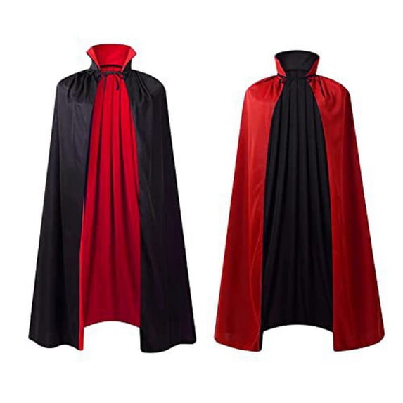 FUZHIQ Mid Length Fashionable And Casual Halloween Cape With Dual Color Standing Collar For Men And Women's Cape