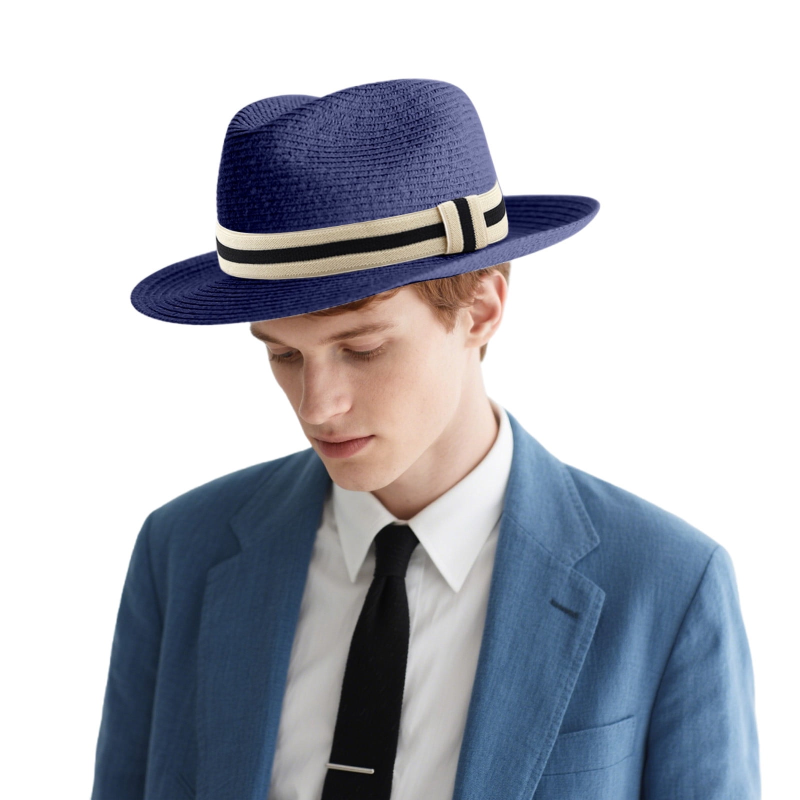 mens dress straw hats Open Road 10X Hat | Toast Afternoon Womens Cream Fedora Straw Hat with a 2 3/4 brim and black grosgrain band Fuzhiq Panama Straw Fedora Hat