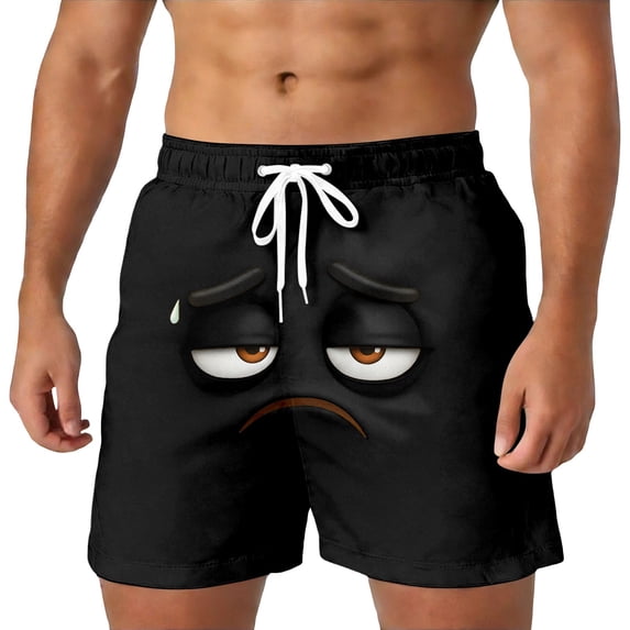 FUZHIQ Plus Size Linen Shorts Men Fashion Hawaiian Print Quick Dry Surf Board Shorts with Pockets Anti-Chafe Fishing Shorts for Men,XL