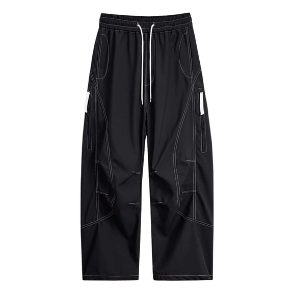 FUZHIQ Plus Size Pants for Mens Fashion Tapered Fit Soft Breathable Pants for Home Lounging Everyday Errands