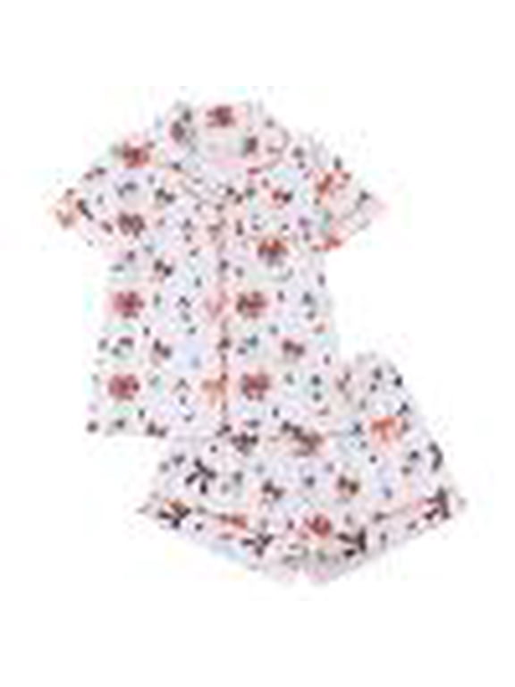 Satin Pajamas for Women Set Preppy Pjs Short Sleeve Shorts 2 Piece Loungewear Sets for Halloween Paty
