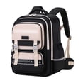 thumbnail image 1 of FUZHIQ School Backpack for 3rd 4th 5th 6th Grade, Multi Compartment Bookbag with Buckle Straps & Reflective Strip, Large Capacity Spine Protection Elementary Backpack, Black, 1 of 3