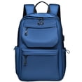 thumbnail image 1 of FUZHIQ School Backpack for 7th 8th 9th 10th Grade, Minimalist Multi Pocket Bookbag with Water Resistant Fabric & Padded Straps, Large Capacity Middle High School Backpack, Dark Blue, 1 of 4