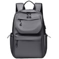 thumbnail image 1 of FUZHIQ School Backpack for 7th 8th 9th 10th Grade, Minimalist Multi Pocket Bookbag with Water Resistant Fabric & Padded Straps, Large Capacity Middle High School Backpack, Grey, 1 of 4