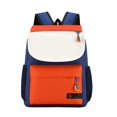thumbnail image 1 of FUZHIQ School Backpack Flap Pocket Side Mesh Pockets Breathable Straps Classic Bookbag for Middle School Junior High Back to School, Orange, 1 of 3