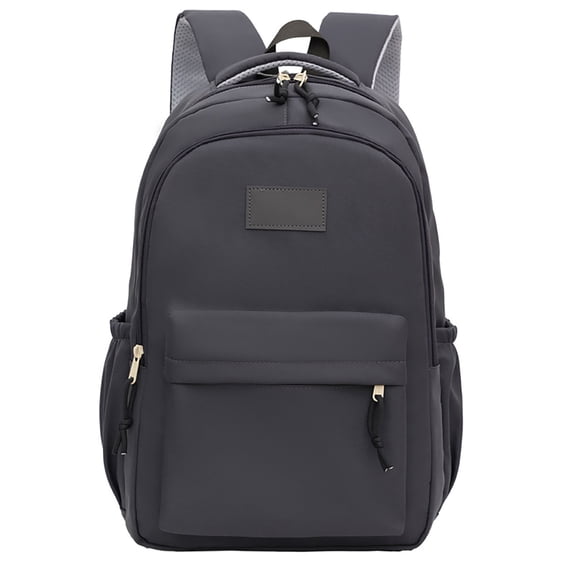 FUZHIQ School Backpack Multi Compartment Front Pocket Side Drawstring Pockets Stylish Bookbag for 4th 5th 6th 7th Grade, Grey