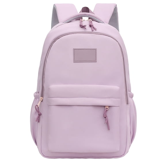 FUZHIQ School Backpack Multi Compartment Front Pocket Side Drawstring Pockets Stylish Bookbag for 4th 5th 6th 7th Grade, Light Purple