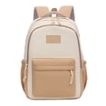 thumbnail image 1 of FUZHIQ School Backpack Multi Compartment Front Pocket Side Drawstring Pockets Stylish Bookbag for 4th 5th 6th 7th Grade, Rose Gold, 1 of 5