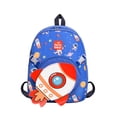 thumbnail image 1 of FUZHIQ School Backpack for 2nd 3rd 4th 5th Grade, 3D Cartoon Front Pocket Bookbag with Full Print, Lightweight Elementary School Bag, BU2, 1 of 3