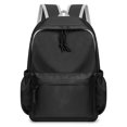 thumbnail image 1 of FUZHIQ School Bag Solid Color Multi Pocket Padded Shoulder Straps Durable Bookbag for Elementary Middle Back to School, Black, 1 of 3