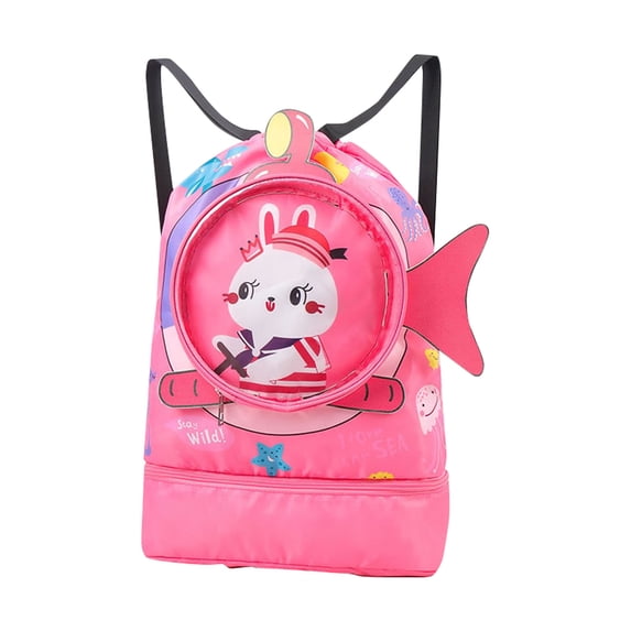 FUZHIQ Backpack For School Swimming Bag Wet And Dry Separation Waterproof Storage Bag Sports Fashion Portable Cute Cartoon Backpack