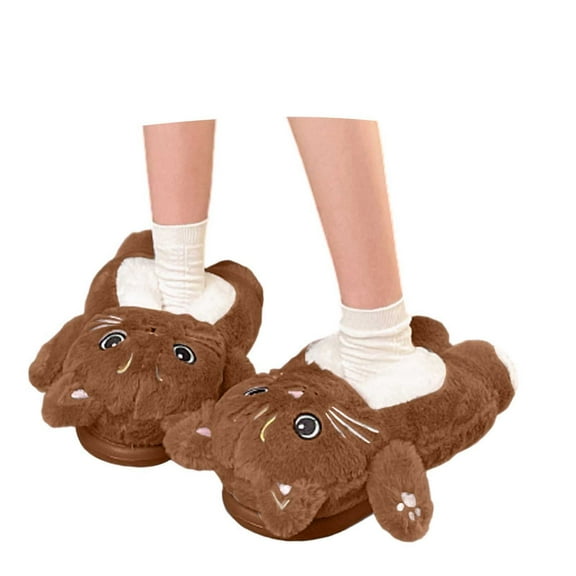 FUZHIQ Slippers for Women,Womens Slipper Socks Low Cut Comfy&Warm Animal Non-skid Bedroom Slippers