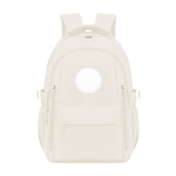 FUZHIQ Solid Color School Backpack for Ages 3rd 4th 5th 6th Grade Multi Side Pockets Breathable Padded Straps Simple Bookbag Elementary Back to School