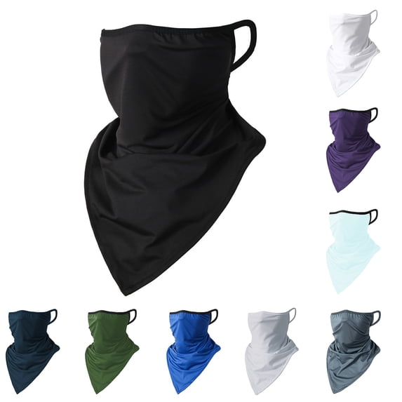 FUZHIQ Summer Neck Gaiter Face Cover Sun Protection Hood Bandanas For Men Women Breathable Lightable Bandana
