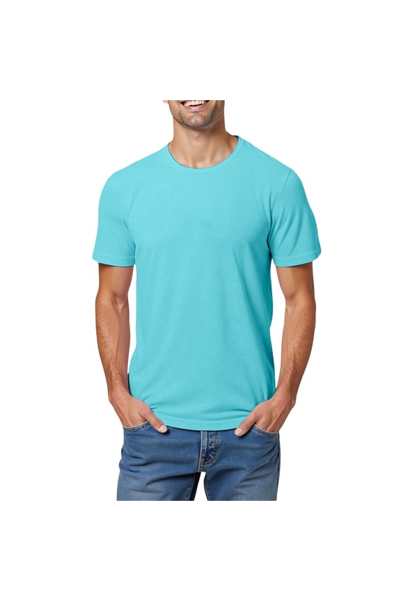 T Shirts for Man Fashion Breathable Crewneck Going Out Tees Workout Gym Shirts, Short Sleeve Active Running Athletic Tee Tops,L