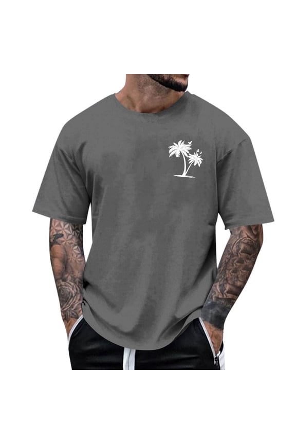 T Shirts for Man Pack Comfortable Slim Fit Crew Neck Holiday Tee Tops Solid Color Shirt Casual Short Sleeve Summer Basic Tops,S