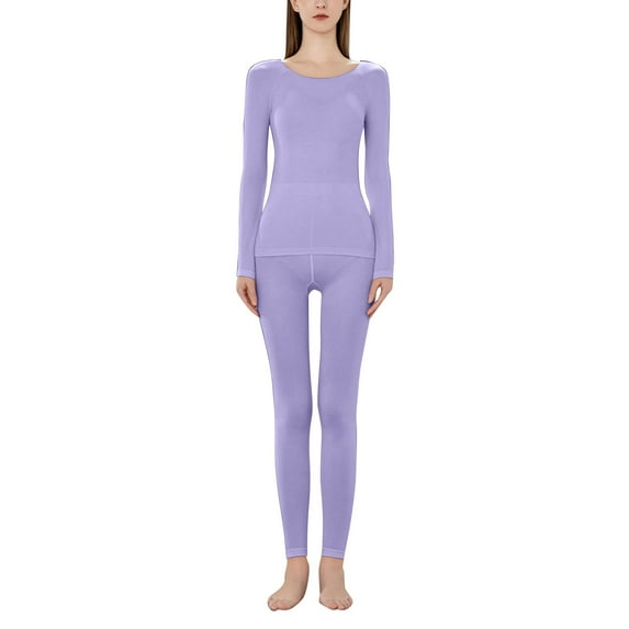 FUZHIQ Thermal Underwear for Women Long Johns with Lined Base Layer Women Cold Weather Top Bottom