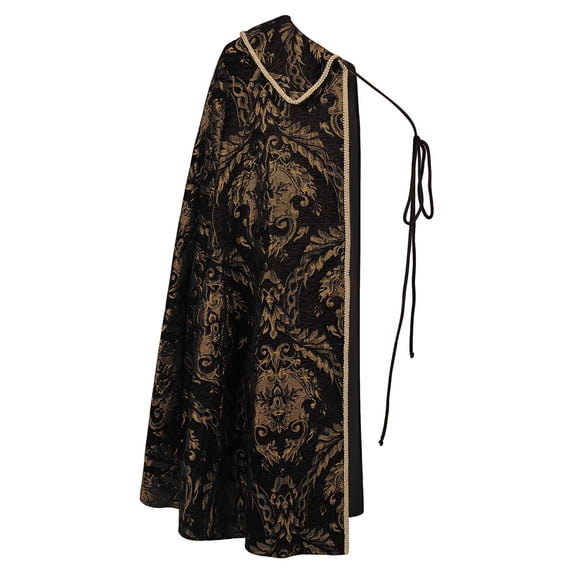 FUZHIQ Tudor Cape Men Renaissance Half Shoulder Cloak for Halloween Performance