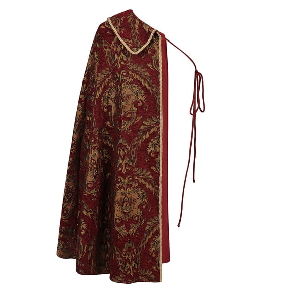 FUZHIQ Tudor Cape Men Renaissance Half Shoulder Cloak for Halloween Performance