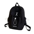thumbnail image 1 of FUZHIQ Two Tone Drawstring School Backpack for Ages 3rd 4th 5th 6th Grade Lightweight Soft Fabric Daily Campus Daypack, Black, 1 of 4