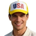 thumbnail image 1 of FUZHIQ USA Embroidery Patriotic Hat, Adjustable Mesh Back Breathable Baseball Cap 250th Anniversary Hat for Daily & Holiday Wear, 1 of 4
