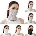 thumbnail image 1 of FUZHIQ UV Protection Face Mask with Neck Flap UPF 50+ Cooling Ice Silk Breathable Sun Cover Adjustable Ear Loops for Women Men Daily Commute Driving Outdoor, 1 of 4