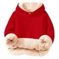 thumbnail image 1 of FUZHIQ Unisex Boys Girls Fleece Lined sherpa Hoodie Kids Warm Winter Hoodies Pullover Hooded Sweatshirt Sweater for 9-10 Years, 1 of 5