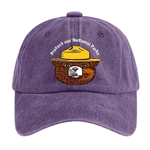 FUZHIQ Vintage Washed Baseball Cap Animal Embroidered Adjustable Dad Hat Casual Outdoor Daily Wear