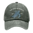 thumbnail image 1 of FUZHIQ Vintage Washed Baseball Cap Turtle Embroidered Adjustable Dad Hat Casual Outdoor Daily Wear, 1 of 4