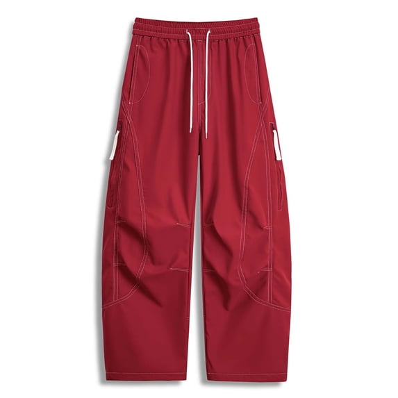 FUZHIQ Wide Leg Pants for Mens Classic Basic Relaxed Fit Air Flow Pants for Cycling Running Urban Commutes