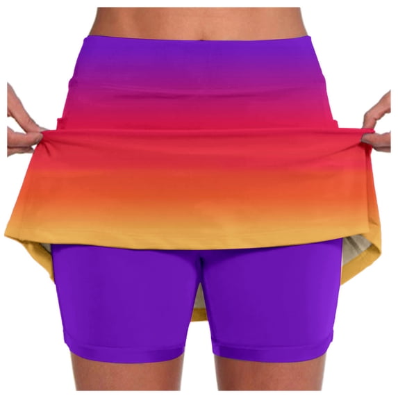 FUZHIQ Women Athletic Skorts High Waisted Skorts for Women Plus Size with Pockets Oversized Fit Workout Running Golf Skirt,XXXXXL